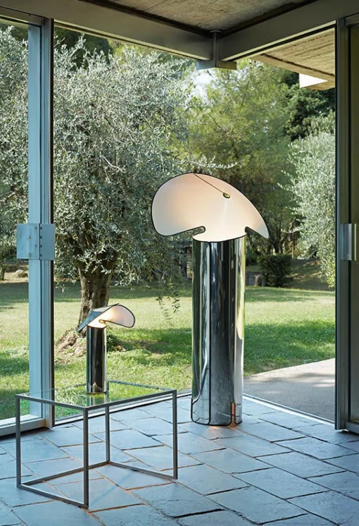 Store Lampe De Table Chiara Metal Rose / H 41 Cm - Reedition 1969 - Unisexe Lampes De Bureau