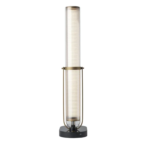 Discount Lampe De Table Frechin Led Verre Blanc / H 65 Cm - Marbre - Unisexe Lampes De Sol