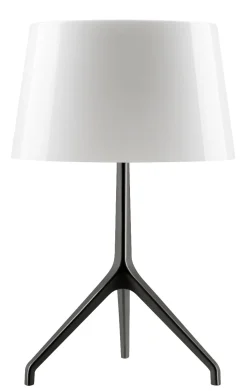 Cheap Lampe De Table Lumiere Xxl Metal Verre Blanc Noir / H 57 Cm - Unisexe Lampes De Sol