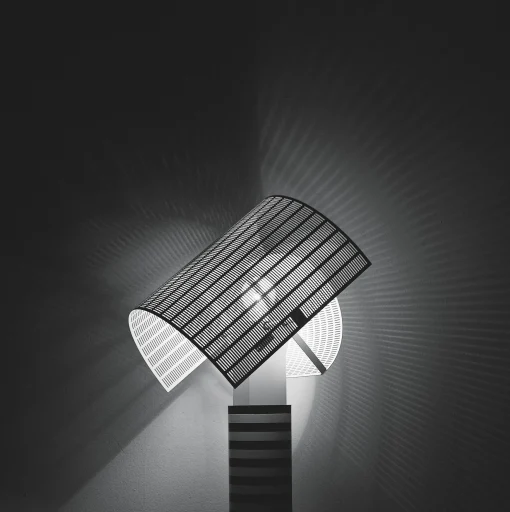 Clearance Lampe De Table Masters' Pieces - Shogun Metal Blanc Noir / 1986 - Unisexe Luminaires Iconiques