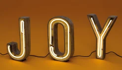 Hot Lampe De Table Neon Alphacrete Pierre Blanc Gris / - Interieur / Exterieur - Unisexe Lampes De Sol