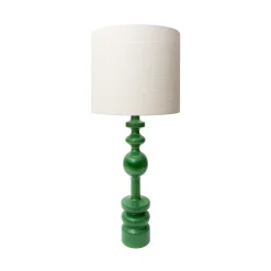 Shop Lampe De Table Pamela Tissu Bois Vert / O 35 X H 87 Cm - Unisexe Lampes De Sol