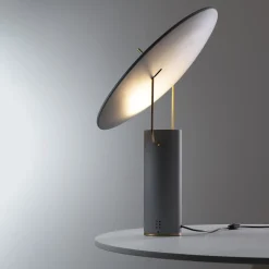 Cheap Lampe De Table Tx1 Led Large Metal Gris / O 60 X H 66 Cm - Unisexe Lampes De Bureau