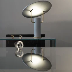 Flash Sale Lampe De Table Tx1 Led Medium Metal Gris / O 36 X H 40 Cm - Unisexe Lampes De Bureau