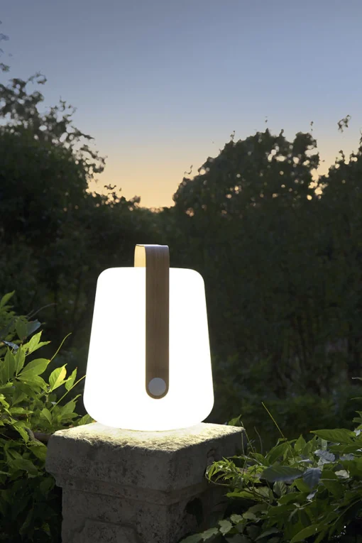 Clearance Lampe Exterieur Sans Fil Rechargeable Balad Bamboo Plastique Bois Naturel Plastique & Bois/ H 38 Cm - Usb - Unisexe Lampes Sans Fil