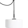 Cheap Lampe Exterieur Sans Fil Rechargeable Thierry Le Swinger Led Plastique Blanc Gris Plastique/ Inclus : Cable De Suspension + Pied A Planter En Bois - Unisexe Luminaires D'extérieur