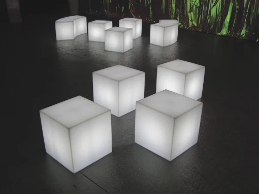 Flash Sale Lampe Exterieur Sans Fil Rechargeable Cubo Led Rgb Plastique / Tabouret Lumineux - Unisexe Luminaires D'extérieur