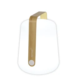 New Lampe Exterieur Sans Fil Rechargeable Balad Bamboo Plastique Bois Naturel Plastique & Bois/ H 25 Cm - Usb - Unisexe Luminaires D'extérieur