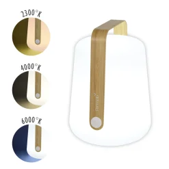 New Lampe Exterieur Sans Fil Rechargeable Balad Bamboo Plastique Bois Naturel Plastique & Bois/ H 25 Cm - Usb - Unisexe Luminaires D'extérieur