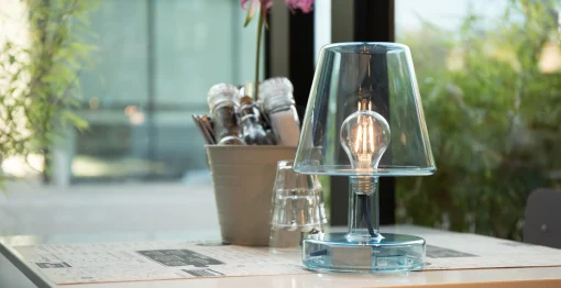 Outlet Lampe Sans Fil Rechargeable Transloetje Plastique Transparent / Led - O 16 X H 25 Cm - Unisexe Lampes Sans Fil