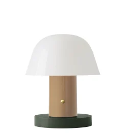 Shop Lampe Sans Fil Rechargeable Setago  Jh27 Plastique Vert Beige / By Jaime Hayon - Unisexe Lampes Sans Fil