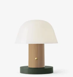 Shop Lampe Sans Fil Rechargeable Setago  Jh27 Plastique Vert Beige / By Jaime Hayon - Unisexe Lampes Sans Fil