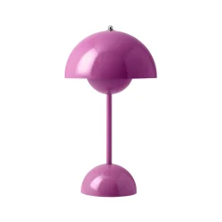 Clearance Lampe Sans Fil Rechargeable Flowerpot Vp9 Plastique Rose / O 16 X H 29 Cm - Verner Panton, 1968 - Unisexe Lampes Sans Fil