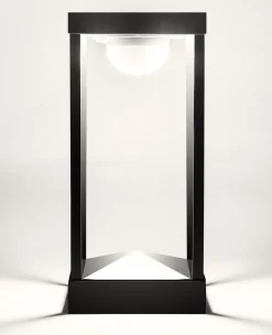 Best Lampe Solaire D'extérieur La Lampe Parc L Metal Verre Noir Verre & Metal Noir / Led - Hybride & Connectee - Dock Usb - H 50 Cm - Unisexe Led