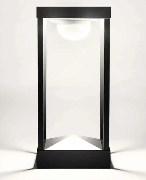 Best Lampe Solaire D'extérieur La Lampe Parc L Metal Verre Noir Verre & Metal Noir / Led - Hybride & Connectee - Dock Usb - H 50 Cm - Unisexe Led