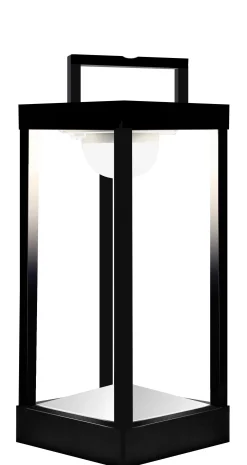 Hot Lampe Solaire D'extérieur La Lampe Parc M Metal Verre Noir Led / Hybride & Connectee - Dock Usb - H 40 Cm - Unisexe Lampes Sans Fil