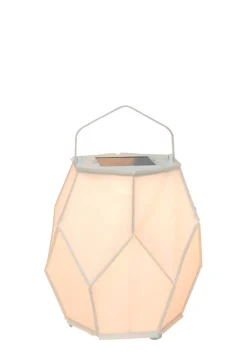 Cheap Lampe Solaire D'extérieur La Lampe Couture Small Tissu/ Hybride & Connectee - O 28 X H 37 Cm - Unisexe Lampes De Sol