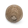 Sale Lampe Solaire D'extérieur La Lampe Paillotte Sphere Plastique Bois / Large O 48 Cm / Hybride Et Connectee (Solaire + Dock Usb) - Unisexe Lampes De Sol