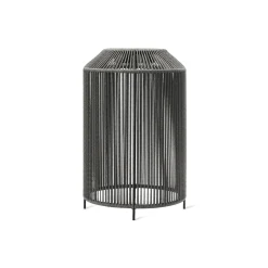 Flash Sale Lampe Solaire D'extérieur Mora Led Tissu Gris / Recharge Solaire Ou Secteur - O 40 X H 61 Cm / Corde Polypropylene - Unisexe Luminaires D'extérieur