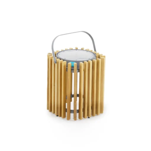Discount Lampe Solaire D'extérieur Solare Bois Naturel Bois / H 30 Cm - Recharge Solaire Ou Usb - Unisexe Luminaires D'extérieur