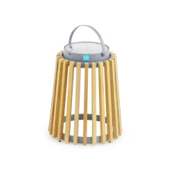 Discount Lampe Solaire D'extérieur Solare Bois Naturel Bois / H 40 Cm - Recharge Solaire Ou Usb - Unisexe Luminaires D'extérieur