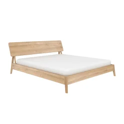 Online Lit Double Air Bois Naturel / Pour Matelas 160 X 200 Cm - Chene Massif - Unisexe Lits