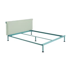 Flash Sale Lit Double Tamoto Metal Tissu Bleu / Pour Matelas 160 X 200 Cm - Unisexe Lits