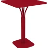 Sale Mange-Debout Luxembourg Metal Rouge / 80 X 80 X H 105 Cm - Unisexe Tables Hautes Et Bars D'extérieur