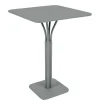 Discount Mange-Debout Luxembourg Metal Gris / 80 X 80 X H 105 Cm - Unisexe Tables Hautes Et Bars D'extérieur