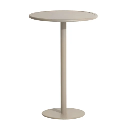 Discount Mange-Debout Week-End Metal Beige / O 70 X H 105 Cm - Aluminium - Unisexe Tables Hautes Et Bars D'extérieur