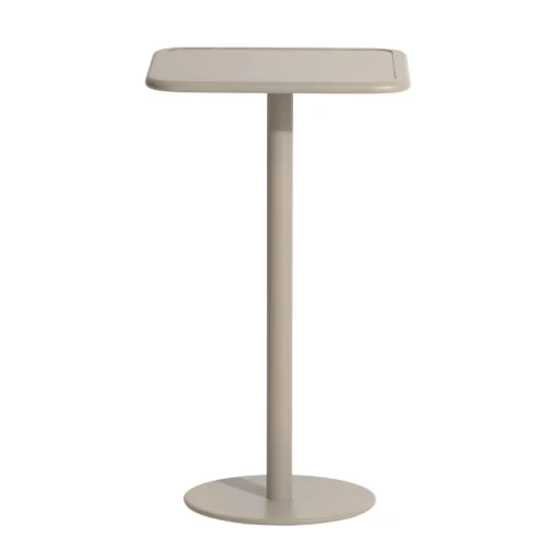 Outlet Mange-Debout Week-End Metal Beige / 60 X 60 Cm X H 105 Cm - Aluminium - Unisexe Tables Hautes Et Bars D'extérieur
