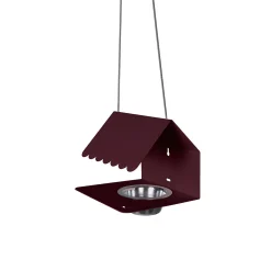 Clearance Mangeoire A Oiseaux Picoti Metal Rouge / Metal - A Suspendre Ou Visser - Unisexe Chiens Chats Cie