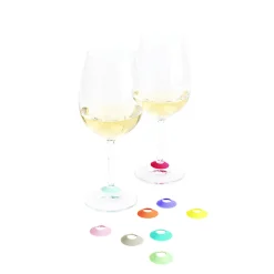 Cheap Marque-Verre Chic Glass Rainbow Plastique/ Set De 9 - Unisexe Autour Du Vin