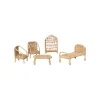 Shop Meuble Pour Maison De Poupee Rattan Fibre Vegetale Bois/ Set De 5 Meubles Miniatures - H 8 Cm - Unisexe Jeux Et Loisirs