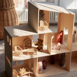 Shop Meuble Pour Maison De Poupee Rattan Fibre Vegetale Bois/ Set De 5 Meubles Miniatures - H 8 Cm - Unisexe Jeux Et Loisirs