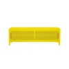 Cheap Meuble Tv B2 Bas Perfore Metal Jaune / L 120 X H 51 Cm - Poignees Chene - Unisexe Commodes Buffets Armoires