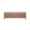 Clearance Meuble Tv B2 Bas Perfore Metal Rose / L 120 X H 51 Cm - Poignees Chene - Unisexe Commodes Buffets Armoires
