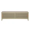 Shop Meuble Tv B2 Bas Perfore Metal Beige / L 160 X H 51 Cm - Poignees Chene - Unisexe Commodes Buffets Armoires