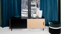 Cheap Meuble Tv Essence Bois Noir / L 140 X H 42 Cm - Rotin - Unisexe Meubles Tv