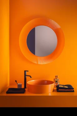 Store Miroir Lumineux All Saints Plastique Transparent Led / O 78 Cm - Unisexe Luminaires De Salle De Bains