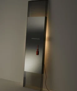 Discount Miroir Lumineux Diva Verre Gris L 50 X H 200 Cm - Unisexe Mobilier Lumineux