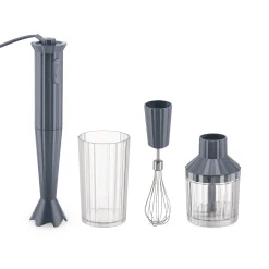 Outlet Mixeur Plongeant Plisse Plastique/ 500 W - Avec Bol Gradue, Hachoir & Fouet - Unisexe Electroménager