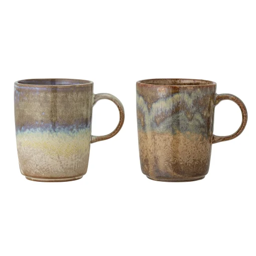 Outlet Mug Dahlia Ceramique/ Set De 2 - Gres - Unisexe Tasses Et Mugs