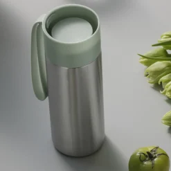 Flash Sale Mug Isotherme To Go Cup Metal Vert /Avec Couvercle - 0,35 L - Unisexe Gourdes Et Thermos