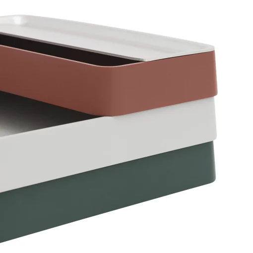 Sale Organiseur De Bureau Arrange N°2 Plastique Multicolore / Set 3 Pieces Empilable - Unisexe Accessoires Bureau