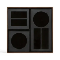 Flash Sale Organiseur De Bureau Charcoal Verre Gris Bois Naturel / Set 4 Plateaux Noyer & Verre - Unisexe Accessoires Bureau