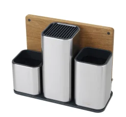Cheap Organiseur De Plan De Travail Counterstore 100 Plastique Bois Bois Naturel Metal / Planche À Découper - Unisexe Nettoyage Et Rangement