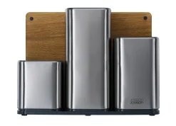 Cheap Organiseur De Plan De Travail Counterstore 100 Plastique Bois Bois Naturel Metal / Planche À Découper - Unisexe Nettoyage Et Rangement