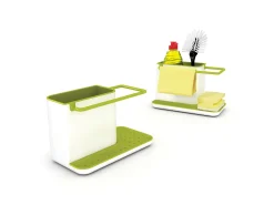 Sale Organiseur D'Evier Caddy Plastique Vert - Unisexe Nettoyage Et Rangement