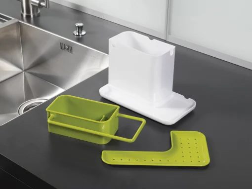 Sale Organiseur D'Evier Caddy Plastique Vert - Unisexe Nettoyage Et Rangement